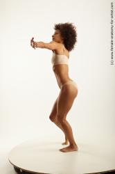 Underwear Woman Black Standing poses - ALL Slim medium brown Standing poses - simple Academic